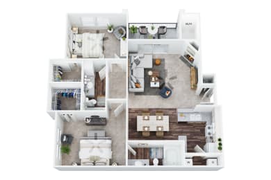 2 beds, 2 baths, 1,093 sqft, $1,955