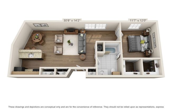 1 bed, 1 bath, 830 sqft, $2,160, Unit 318