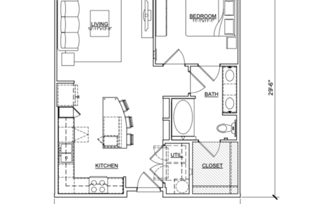 1 bed, 1 bath, 750 sqft, $1,599