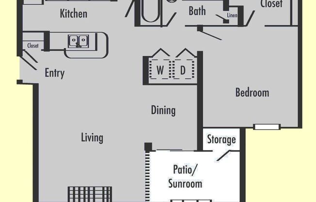 1 bed, 1 bath, 840 sqft, $1,330