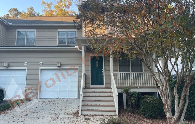 Freshly Painted with New Carpet and Wood Flooring! Beautiful 3 Bedroom 3 Bath 1-Car Garage End Unit Townhome with a Guest Suite on 1st FL @ Pickard Oaks, Chapel Hill, Available Now!