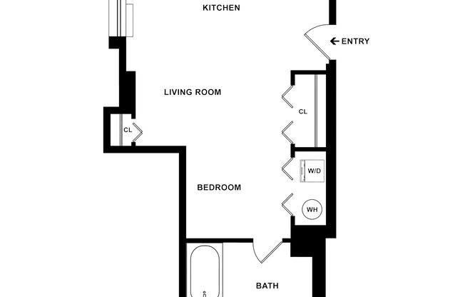 Studio, 1 bath, 469 sqft, $1,815, Unit P-1201