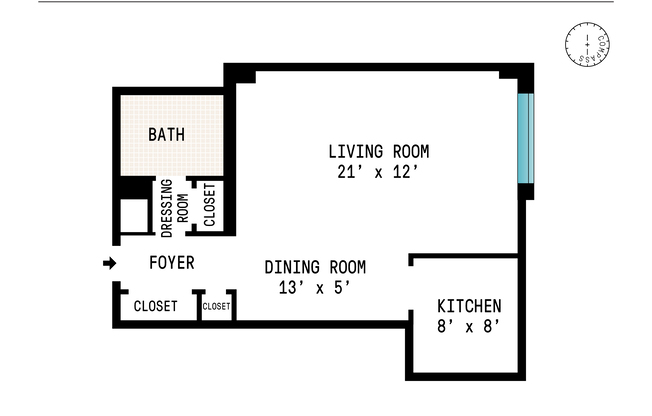 Studio, 1 bath, $3,350, Unit 14L