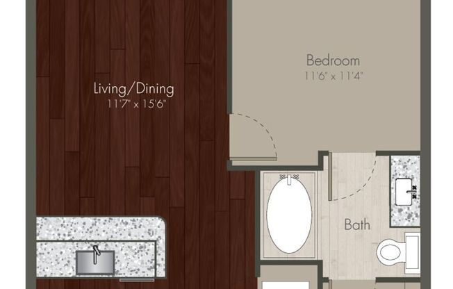 1 bed, 1 bath, 639 sqft, $1,867.95, Unit 214