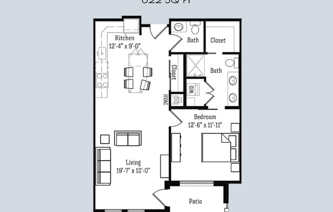 1 bed, 1.5 baths, 822 sqft, $1,700, Unit 8328 Globe Drive - 301