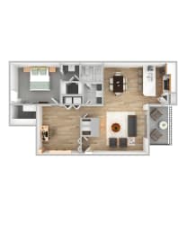 1 bed, 1.5 baths, 1,017 sqft, $1,365