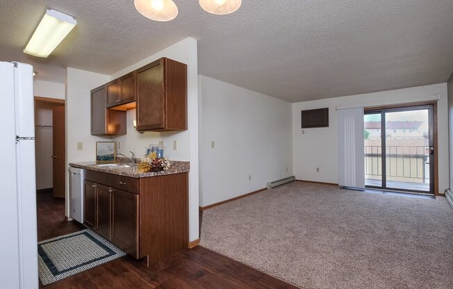 Carlton Place Apartments | 2 Bdrm - Plan A - Kitchen-Living