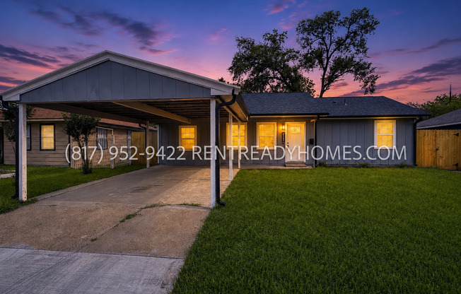 6334 Feldspar St - Pet Friendly 3 Bedroom Rental Home in Houston, TX with Fenced Backyard and Covered Parking