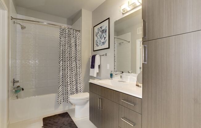 Bathroom at TENmflats, Columbia, Maryland