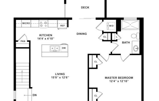 1 bed, 1 bath, 897 sqft, $2,103