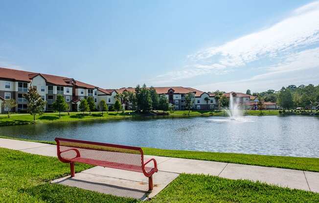 The Landings at Boot Ranch | Palm Harbor FL | Walking Trail Surrounding Beautiful Water Feature