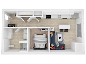 1 bed, 1 bath, 575 sqft, $1,680