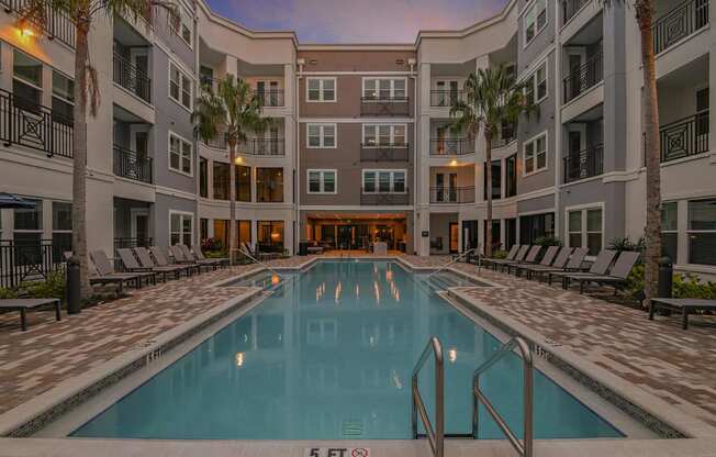 Resort-Style Pool at The Foundry Luxury Apartments in Tampa FL