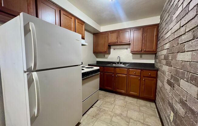 Cozy One Bedroom Apartment! Exposed Brick throughout & Laundry On-Site! Call Today!
