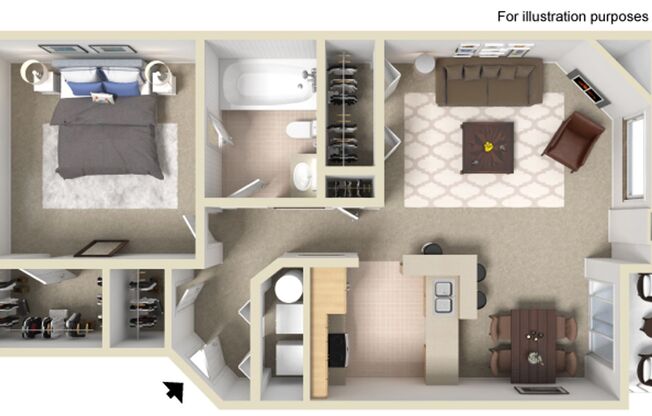 1 bed, 1 bath, 770 sqft, $1,210, Unit 207