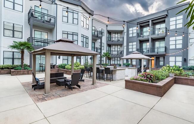 Enjoy an evening outdoors with social seating and BBQ grills.