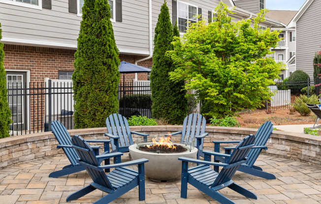 Outdoor Lounge with Fireplace