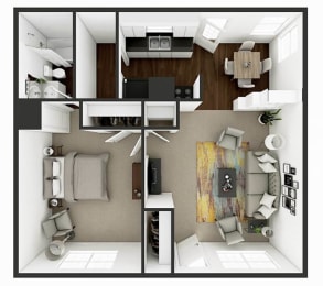 1 bed, 1 bath, 650 sqft, $746