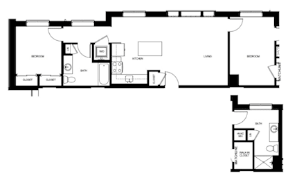 2 beds, 2 baths, 920 sqft, $4,083