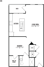 Studio, 1 bath, 727 sqft, $1,617