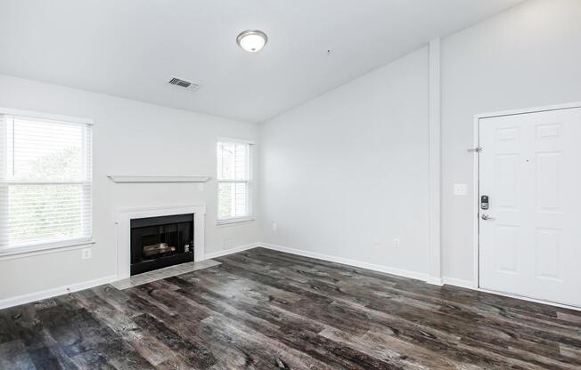 a room with a wooden floor