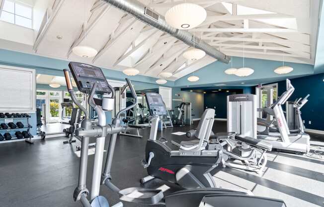 Plenty of cardio equipment at Rosemont Square Apartments, Randolph, MA