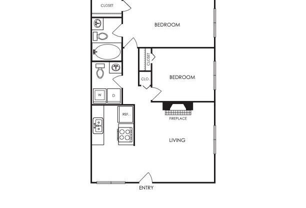 2 beds, 1.5 baths, 886 sqft, $1,495
