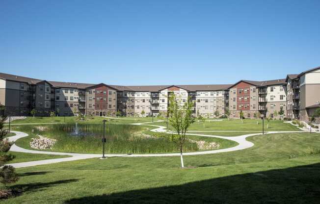 Courtyard with Fountain and Walking Paths