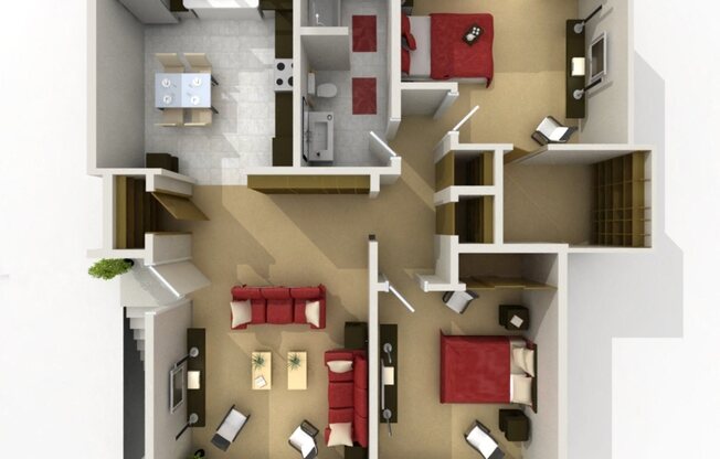 2 beds, 1 bath, 880 sqft, $1,129
