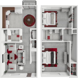 2 beds, 1.5 baths, 1,050 sqft, $1,470