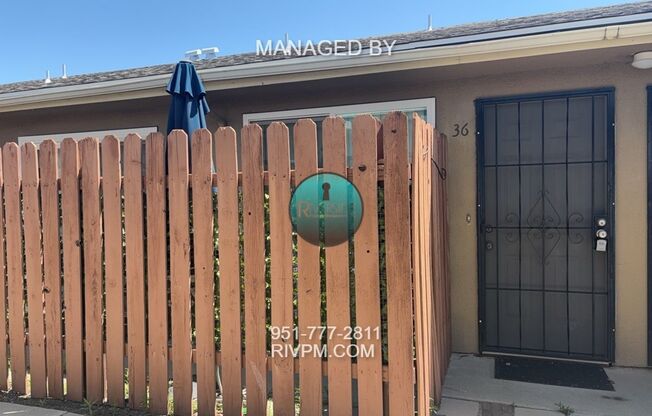 CHARMING 2-BEDROOM CONDO FOR RENT IN RIVERSIDE!! TWO PRIVATE PATIOS!! TRASH PAID FOR!!