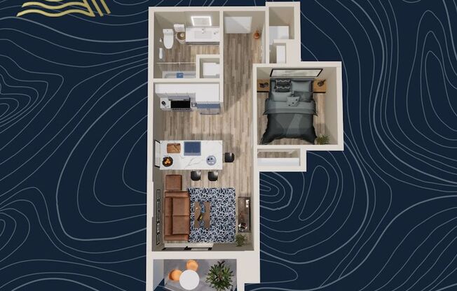 Studio, 1 bath, 538 sqft, $1,975, Unit #812