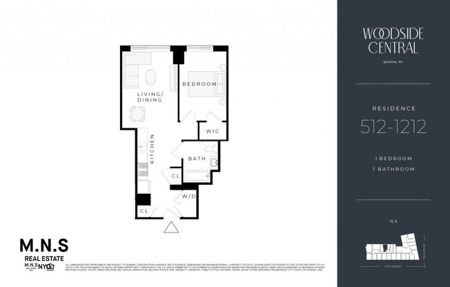 1 bed, 1 bath, $2,518, Unit 812