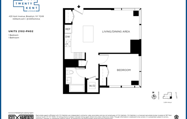 1 bed, 1 bath, $5,450, Unit 2202N