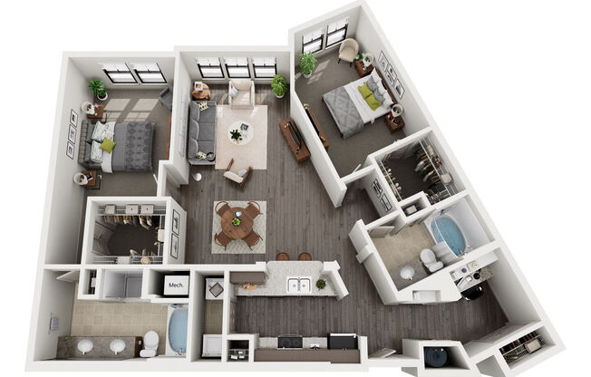 2 beds, 2 baths, 1,400 sqft, $2,201