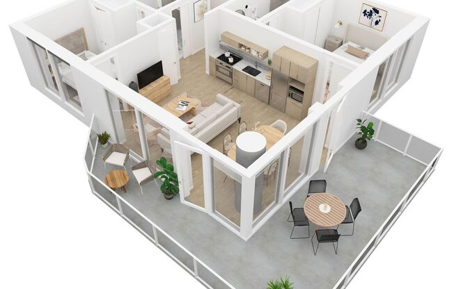 2 beds, 2 baths, 1,083 sqft, $5,425, Unit 0705