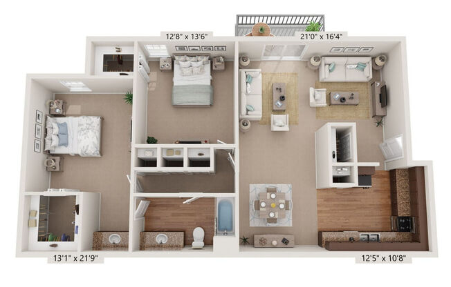 2 beds, 1 bath, 1,020 sqft, $1,431