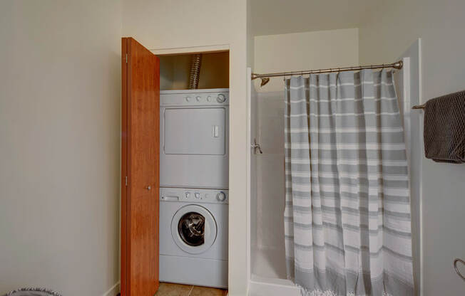 Latitude bathroom and in unit laundry Apartments in Milwaukee, WI