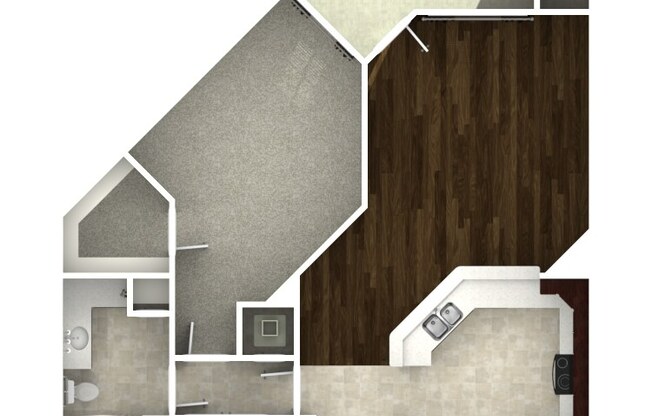 1 bed, 1 bath, 893 sqft, $1,854