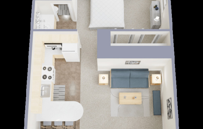 1 bed, 1 bath, 570 sqft, $1,099