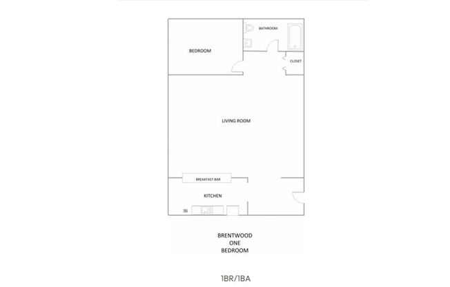 1 bed, 1 bath, 423 sqft, $695