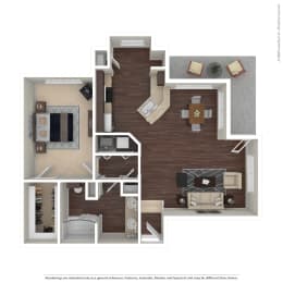 1 bed, 1 bath, 979 sqft, $1,619