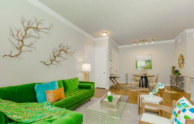 Expansive Living Room at Berkshire Woodland, Texas