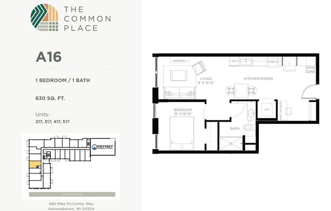 1 bed, 1 bath, 625 sqft, $1,480, Unit 213