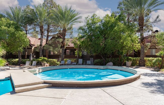 Second story unit overlooking pool in luxury Canyon Gate guard gated community