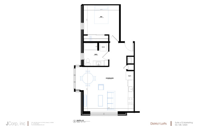 1 bed, 1 bath, 650 sqft, $1,225, Unit 111