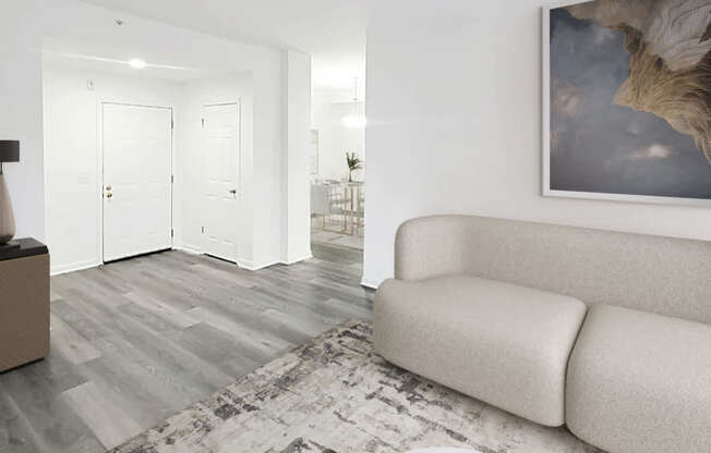 Cascades Suites Renovated Living Room View