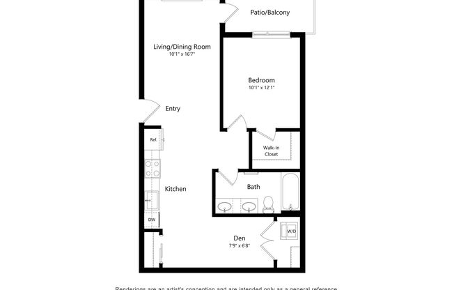 1 bed, 1 bath, 725 sqft, $2,540, Unit 223