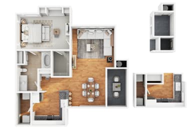 1 bed, 1 bath, 751 sqft, $1,399