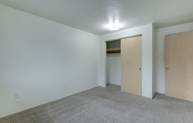 bedroom with closet